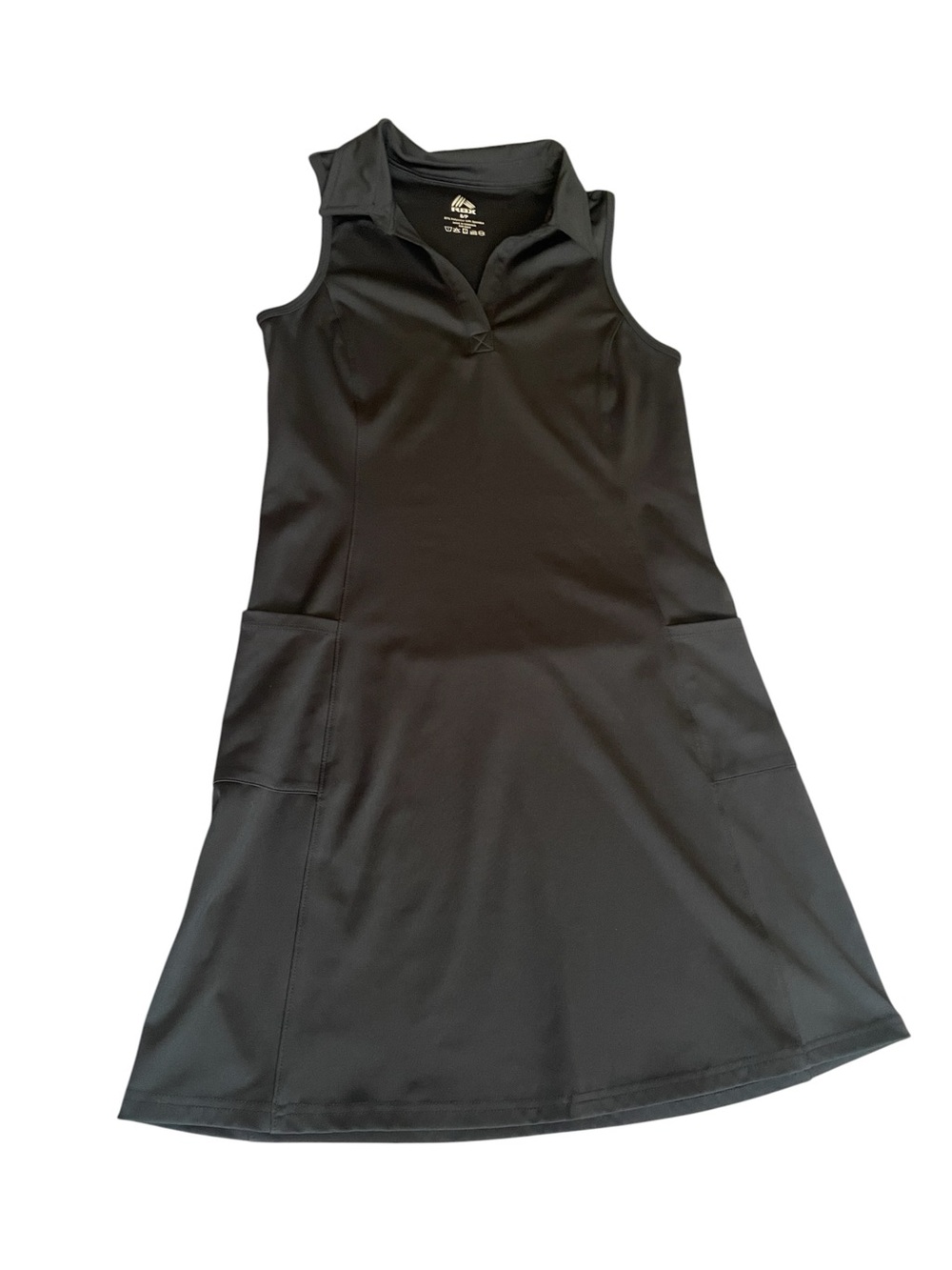 RBX Black Sleeveless Polo A-Line Mini Dress